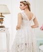 Princess V Neck Asymmetrical All Over Lace Made To Measure Wedding Dress With Appliques By Circelee circelee kopen in de aanbieding Princess V Neck Asymmetrical All Over Lace Made To Measure Wedding Dress With Appliques By Circelee circelee kopen in de aanbieding