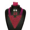 Stunning 10 Rows Red Bridal Crystal Beads Necklace African Wedding Jewelry Sets for Women Nigerian Jewelry Set free shipping