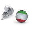 Hpolw Mens Womens Stainless Steel Italy Flag Italian Banner Stud Earrings Green White Red
