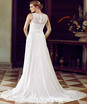 Circelee Modified A Line Princess Bateau Neck Chapel Train Chiffon Lace Wedding Dresses With Appliques Sashes Ribbons circelee kopen in de aanbieding Circelee Modified A Line Princess Bateau Neck Chapel Train Chiffon Lace Wedding Dresses With Appliques Sashes Ribbons circelee kopen in de aanbieding