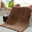 Yutian multi-functional creative pillow double-use double-sided thickening warm flange flannel lace leather cushions office nap pillow car pillow was brown 110 150cm