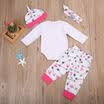 4 UNIDS Ropa de Bebé Recién Nacido Traje Traje de Romper Traje Traje Conjunto Conjunto 0-18 M