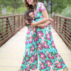 Duopindun New Floral Plus Size Motherdaughter Matching Women Long Maxi Dresses duopindun kopen in de aanbieding