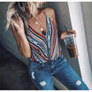 Duopindun Us Women Sleeveless Summer Stripe Vest Top T Shirt Blouse Pure Color Casual Tank duopindun kopen in de aanbieding