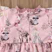 Newborn Baby Girls Mameluco de manga larga Mono Ropa floral Trajes