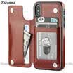 Funda magnética a prueba de choques del cuero de la cartera del tirón cubierta delgada para el iPhone XR XS máximo