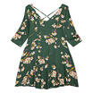 Gbtiger Three Quarter Sleeve Floral Print Flared Dress gbtiger kopen in de aanbieding