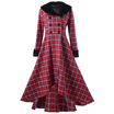 Gbtiger Plus Size Double Breasted Plaid Swing Coat gbtiger kopen in de aanbieding