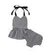 Infant Baby Girl Strap Ruffle T-shirt Tops Shorts Pantalones Ropa de Sunsuit Reino Unido