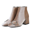 Idifu Womens Elegant Buckle Strap Block Medium Heel Ankle Booties Square Toe Velvet Side Zipper Short Boots idifu kopen in de aanbieding Idifu Womens Elegant Buckle Strap Block Medium Heel Ankle Booties Square Toe Velvet Side Zipper Short Boots idifu kopen in de aanbieding