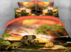 Beddinginn 3D Elephant With Leopardlion Printed Cotton 4 Piece Bedding Sets beddinginn kopen in de aanbieding Beddinginn 3D Elephant With Leopardlion Printed Cotton 4 Piece Bedding Sets beddinginn kopen in de aanbieding