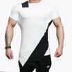 Duopindun New Mens T Shirt Cotton Slim Fit Muscle Top Short Sleeve Plain Deep Crew Neck duopindun kopen in de aanbieding Duopindun New Mens T Shirt Cotton Slim Fit Muscle Top Short Sleeve Plain Deep Crew Neck duopindun kopen in de aanbieding