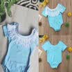 Niños Bebés Niñas Suave borla Body Bowknot Ropa Jumpsuit Mameluco Trajes