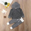 Meihuid Newborn Infant Baby Stripe Hoodie Topslong Pants 2Pcs Outfits Clothes Set meihuid kopen in de aanbieding
