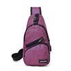 Mochila de nylon antirrobo de carga por USB Bolso de pecho de eslinga de viaje cruzado de cuerpo unisex
