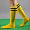 Hombres Fútbol Liso Suave Calcetines largos Deportes sobre rodilla Calcetines de rugby de fútbol