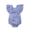 Newborn Baby Kids Girl Grid Romper Jumpsuit Playsuit Sunsuit Outfits Clothes Set