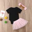 Newborn Baby Girl Romper Bodysuit Bow Tie Lace Dress Princess Party Prom Outfits