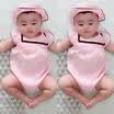 Bebé recién nacido niña verano mameluco mono traje de sombrero trajes Sunsuit ropa