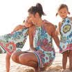Family Matching Clothes Mother Daughter Baby Beach Dress Floral Party Dresses