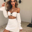 Duopindun Fashion Summer 2Pcs Solid Off Shoulder Sexy Ladies Maxi Dress Crop Tops Set duopindun kopen in de aanbieding Duopindun Fashion Summer 2Pcs Solid Off Shoulder Sexy Ladies Maxi Dress Crop Tops Set duopindun kopen in de aanbieding