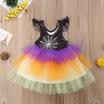Halloween Niños Bebé Niñas Encaje Ruffle Tutu Falda Tul Vestidos Ropa Cosplay