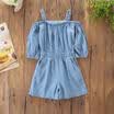 Toddler Kids Baby Girls Denim Jumpsuit Romper Body Ropa Trajes Playsuit