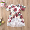 Duopindun Newborn Kid Baby Girl Clothes Floral Lace Prom Party Tops T Shirt Tail Dresses duopindun kopen in de aanbieding