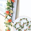 Meihuid 2 X Long Silk Rose Flower Ivy Vine Leaf Garland Wedding Party Home Decorations meihuid kopen in de aanbieding