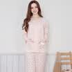 Red beans home Hodohome pajamas women spring&autumn cotton long-sleeved cartoon wave point leisure home service suit shrimp red 170 92A