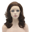 Iwona Synthetic Hair Lace Front Shoulder Wavy Brown Wig iwona kopen in de aanbieding