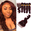 Anruina 8A Brazilian Virgin Hair With Closure Red Human Weave 3 Bundles 99J Loose Wave anruina kopen in de aanbieding Anruina 8A Brazilian Virgin Hair With Closure Red Human Weave 3 Bundles 99J Loose Wave anruina kopen in de aanbieding