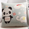 Joy Collection Jiuzhou Deer Homemade Card Cartoon Linen Pillow Office Bedside Table Rear Machine Waist Cushion With Heart Happy Panda 45X45Cm joy collection kopen in de aanbieding