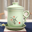 Joy Collection Jinyan Chuang Ceramic Cupatory Ruky Orange Flowers 4 Cups Hand Painted Sheets With Filter Tea Office joy collection kopen in de aanbieding Joy Collection Jinyan Chuang Ceramic Cupatory Ruky Orange Flowers 4 Cups Hand Painted Sheets With Filter Tea Office joy collection kopen in de aanbieding