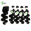Siyo Rosa Hair Products Malaysian Body Wave 4 Bundles With Closure Unprocessed Human Virgin siyo kopen in de aanbieding