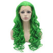 Iwona Synthetic Hair Lace Front Long Wavy Green Wig iwona kopen in de aanbieding
