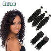 Malaysian Virgin Hair Anno Company 8A Deep Wave With Closure 3 Bundles Unprocessed anno kopen in de aanbieding
