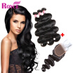 Royce 100 Real Peruvian Virgin Hair Body Wave 3Pcs With 44 Lace Closure Human Bundles Natural Color royce kopen in de aanbieding Royce 100 Real Peruvian Virgin Hair Body Wave 3Pcs With 44 Lace Closure Human Bundles Natural Color royce kopen in de aanbieding
