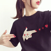 Joy Collection City Plus Cityplus Arts Fan Top Fashion Simple Student Embroidered Bottom Shirt T Cwtd174164 Black joy collection kopen in de aanbieding Joy Collection City Plus Cityplus Arts Fan Top Fashion Simple Student Embroidered Bottom Shirt T Cwtd174164 Black joy collection kopen in de aanbieding
