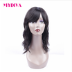 Mydiva Brazilian Non Remy Human Hair Wig 130 Density None Lace Natural Wave For Black Women Color Free Shipping mydiva kopen in de aanbieding