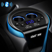Sast Car Charger Cigarette Lighter T01S Blue Mp3 Bluetooth Speaker Phone sast kopen in de aanbieding