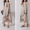 Sesibibi New Fashion Summer Style Cotton Linen Vintage Printed Women Casual Loose Long Dress Party Gown sesibibi kopen in de aanbieding Sesibibi New Fashion Summer Style Cotton Linen Vintage Printed Women Casual Loose Long Dress Party Gown sesibibi kopen in de aanbieding