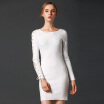 Joy Collection Marc Rebecca Corporal Knit Dress Temperament Slim Thin Sleeve Pants 75100E White joy collection kopen in de aanbieding Joy Collection Marc Rebecca Corporal Knit Dress Temperament Slim Thin Sleeve Pants 75100E White joy collection kopen in de aanbieding