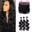 Iueenly Peruvian Body Wave 3 Bundles With Lace Frontal Weave Virgin Hair Closure iueenly kopen in de aanbieding