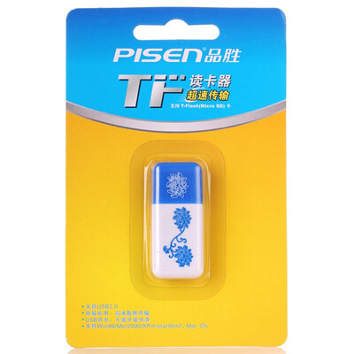 

PISEN (PISEN) TF Card Reader (синий и белый) для поддержки мобильных карт памяти телефона Micro SD / TF карт-ридер