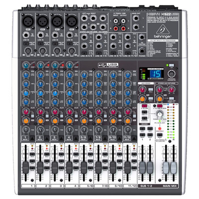 

Аналоговый микшер Behringer X1622USB (премиальные 3-полосные эквалайзеры EQ 16 / персональная запись для бизнес-конференций K-person и т.д.)