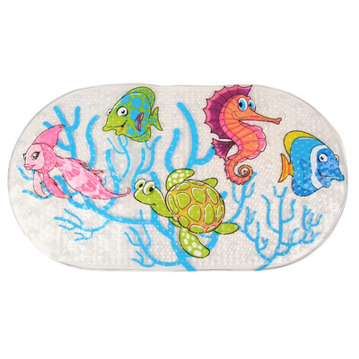 

Цин Вэе личностей ПВХ нескользящей коврики для ванной коврики подводного мира в нижней части конструкции присоски