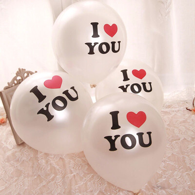 

Набор зеленых листьев Воздушный шар Я ЛЮБЛЮ ТЕБЯ Перламутровая круглая двухцветная печать 100 Упаковано в белый