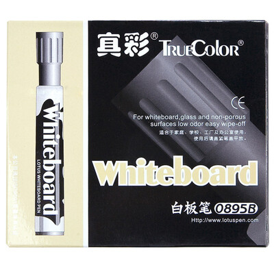 

Истинный цвет (TRUECOLOR) черный круглый перо белая ручка 12 шт. / Коробка 0895B