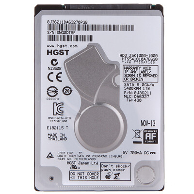 

ноутбуков диски Yuke (HGST) 1Tb 5400 оборотов в минуту 32M SATA6Gb / с